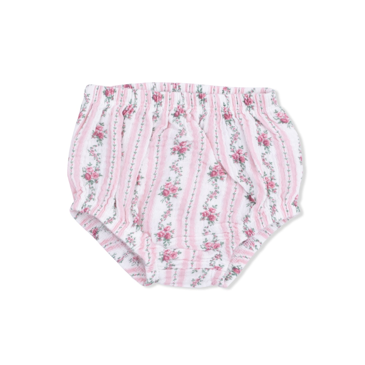Winding Roses Stripe - Smocked Ruffle Sundress & Bloomer - Hello Baby Apparel