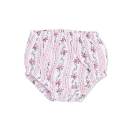 Winding Roses Stripe - Smocked Ruffle Sundress & Bloomer - Hello Baby Apparel