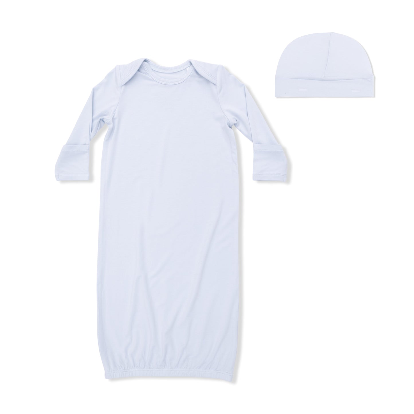 Solid Plein Air - Lap Shoulder Gown and Beanie Hat - Hello Baby Apparel