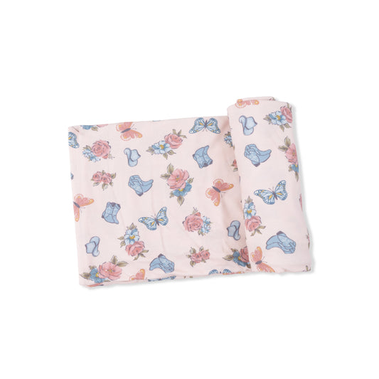 Country Girl Boots - Swaddle Blanket - Hello Baby Apparel