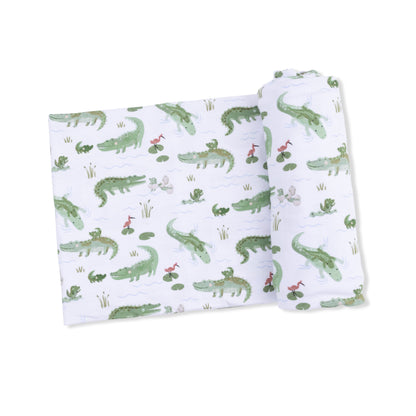 Crayon Alligators - Swaddle Blanket - Hello Baby Apparel
