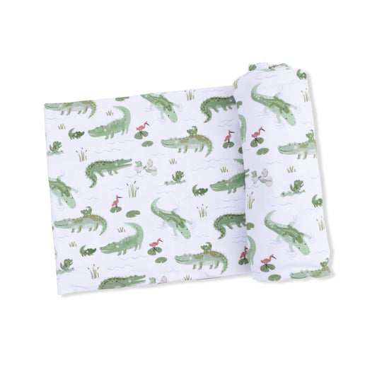 Crayon Alligators - Swaddle Blanket - Hello Baby Apparel