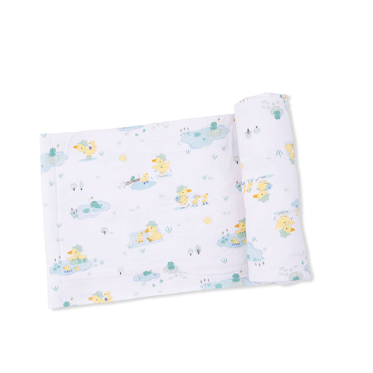 Frog and Duck Pond - Swaddle Blanket - Hello Baby Apparel