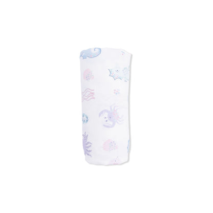 Floral Sea Creatures - Swaddle Blanket - Hello Baby Apparel