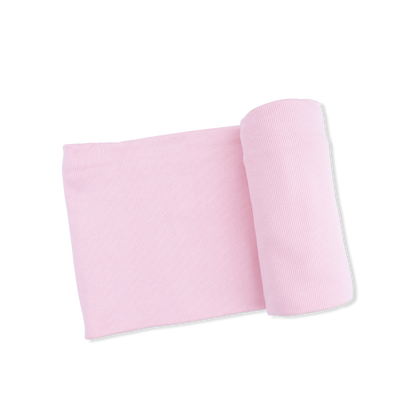 Solid Romance Rose Rib - Swaddle Blanket - Hello Baby Apparel
