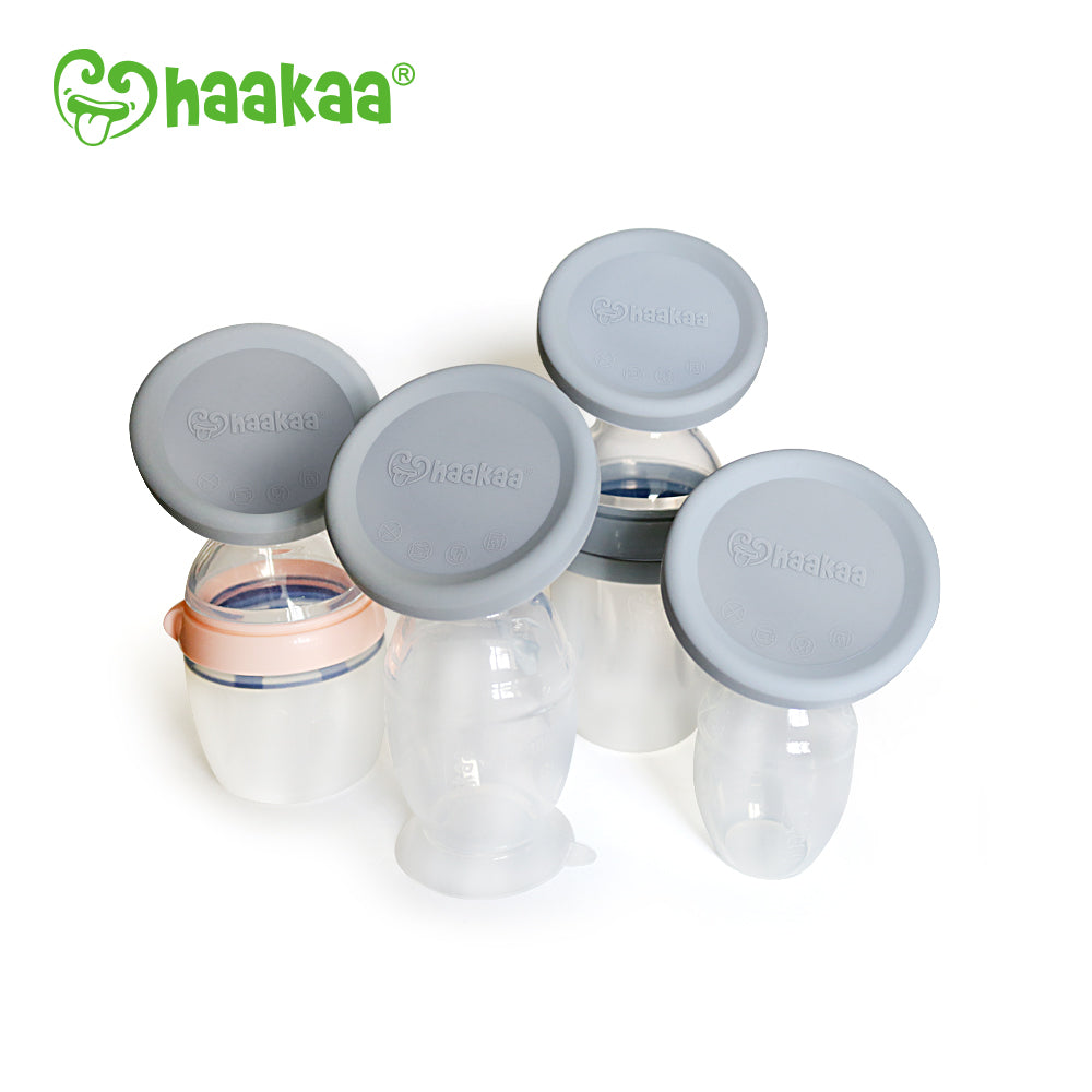 Haakaa Silicone Breast Pump Lid - Grey - Hello Baby Apparel