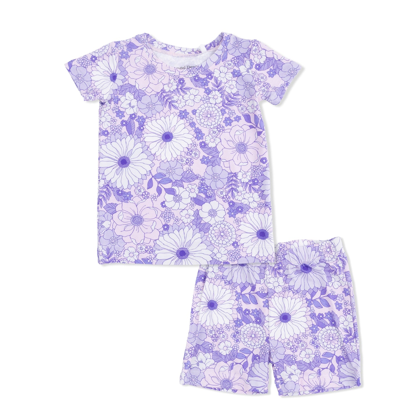 Lacy Lavender Floral - Loungewear Short Set - Hello Baby Apparel