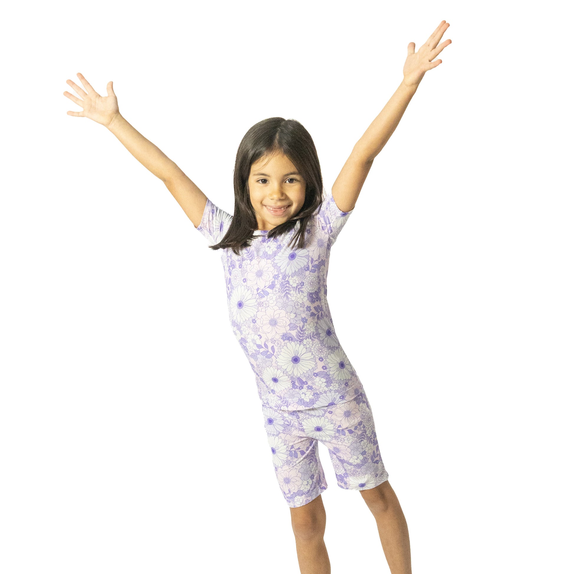 Lacy Lavender Floral - Loungewear Short Set - Hello Baby Apparel