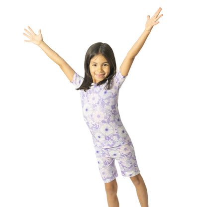 Lacy Lavender Floral - Loungewear Short Set - Hello Baby Apparel