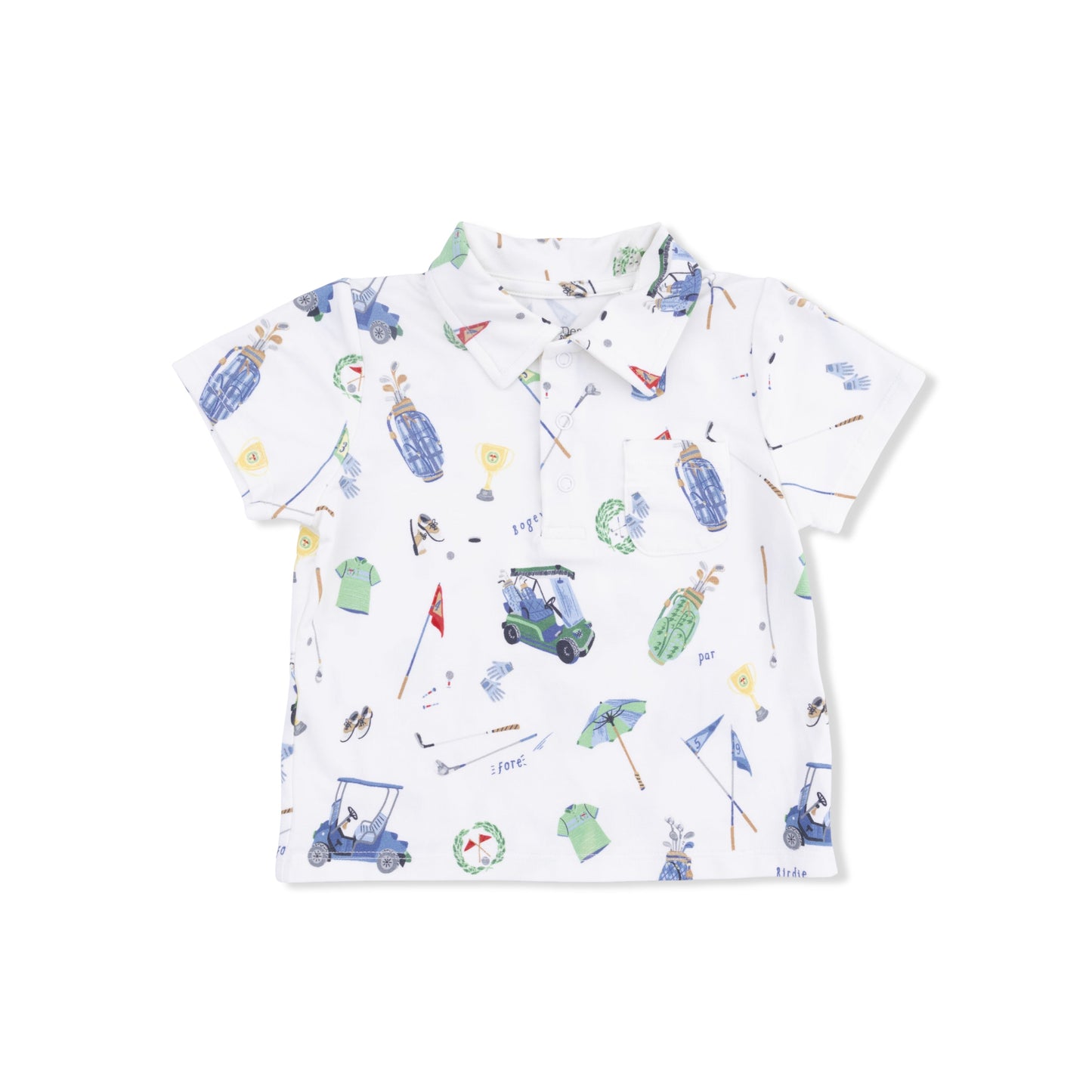 Golf Things - Polo with Casual Short with Solid Bucket Hat - Hello Baby Apparel