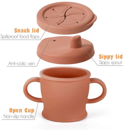 Haakaa Silicone Sip-N-Snack Cup 8 oz - Hello Baby Apparel