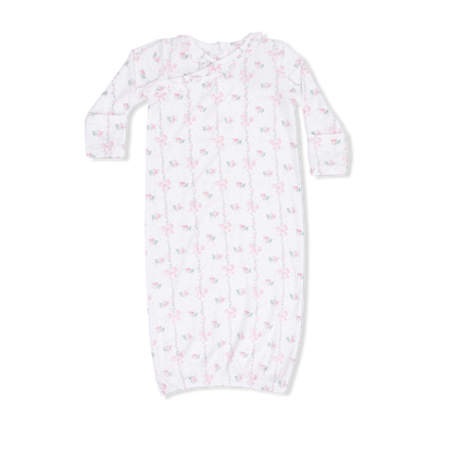 Dainty Buds and Bows - Kimono Gown & Knot Headband - Hello Baby Apparel