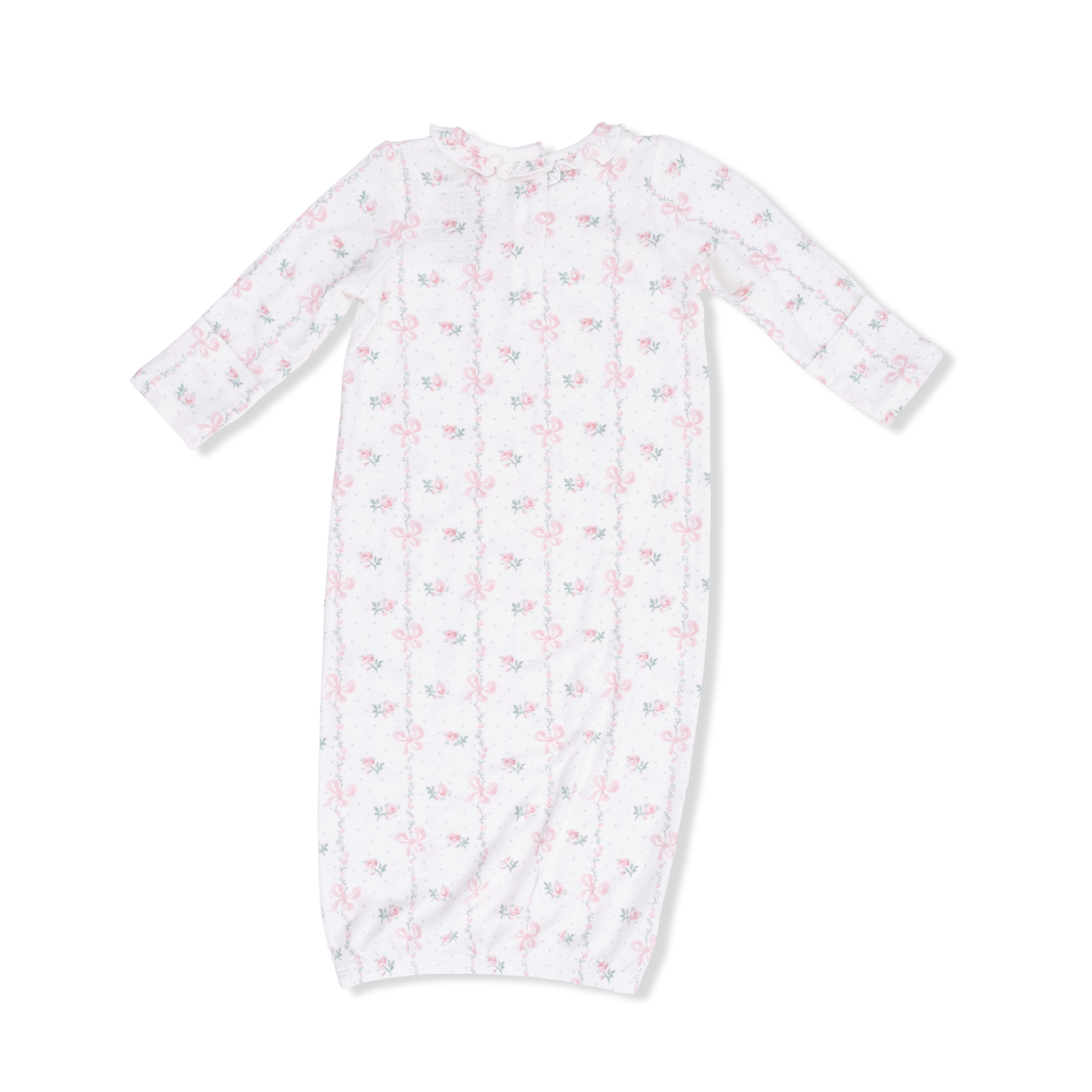 Dainty Buds and Bows - Kimono Gown & Knot Headband - Hello Baby Apparel