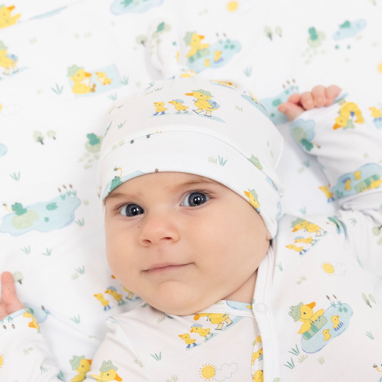 Frog and Duck Pond - Knotted Hat - Hello Baby Apparel