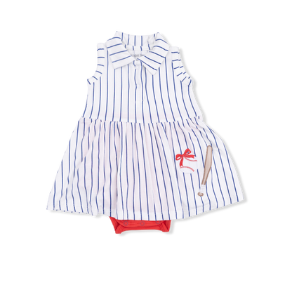 Baseball Stripe - Polo Tennis Dress - Hello Baby Apparel
