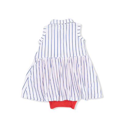 Baseball Stripe - Polo Tennis Dress - Hello Baby Apparel