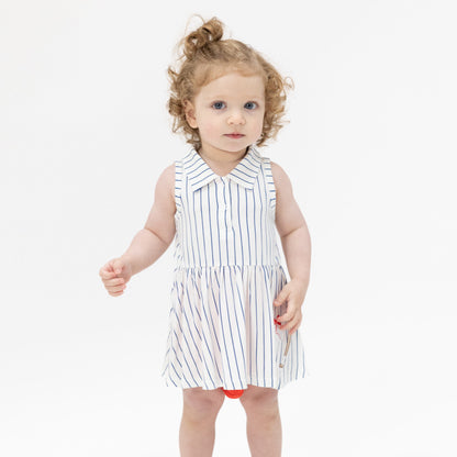 Baseball Stripe - Polo Tennis Dress - Hello Baby Apparel
