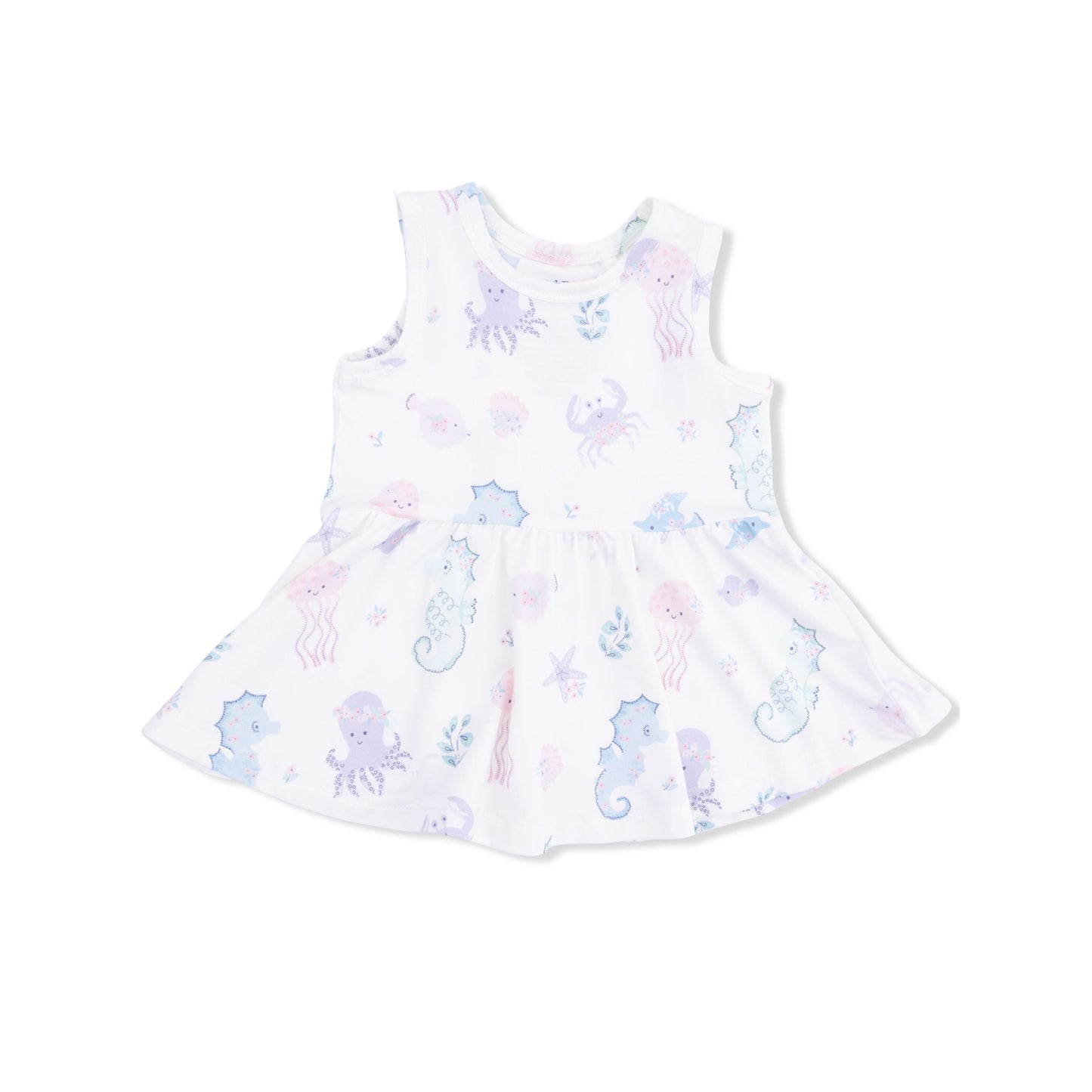 Floral Sea Creatures - Peplum Tank Top and Bike Short - Hello Baby Apparel
