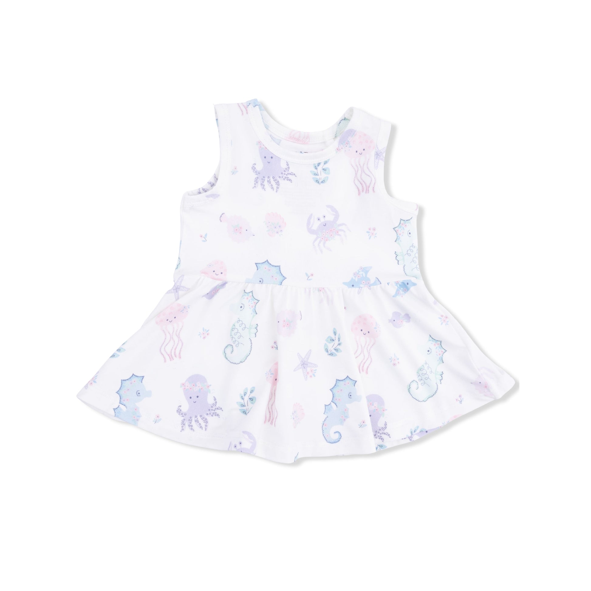 Floral Sea Creatures - Peplum Tank Top and Bike Short - Hello Baby Apparel