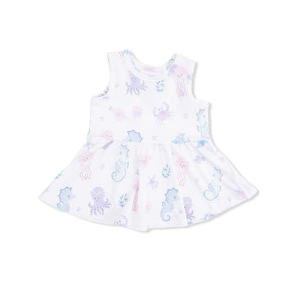 Floral Sea Creatures - Peplum Tank Top and Bike Short - Hello Baby Apparel