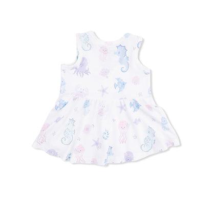 Floral Sea Creatures - Peplum Tank Top and Bike Short - Hello Baby Apparel