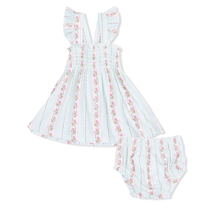 Antoinette Stripe - Smocked Top with Bloomer - Hello Baby Apparel