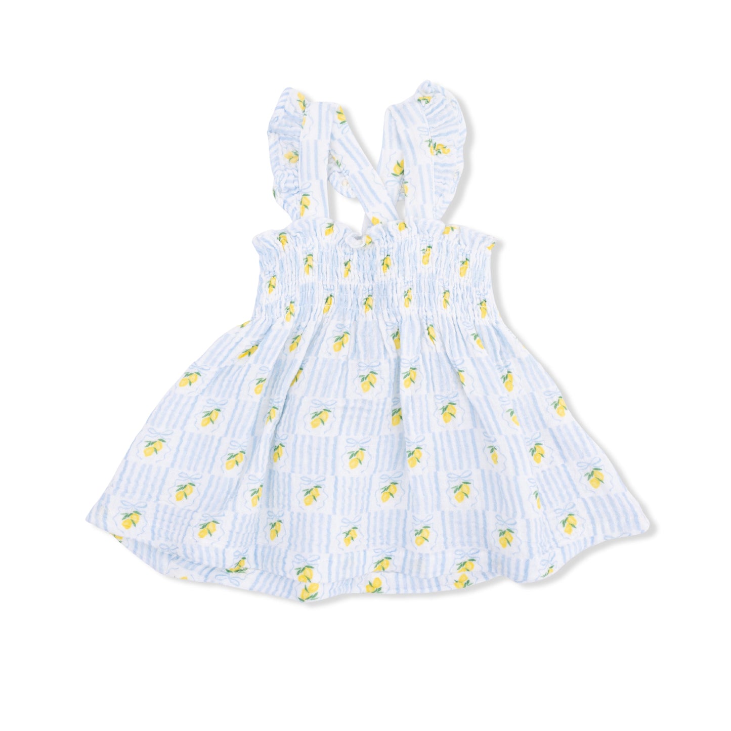 Lovely Lemons - Smocked Top with Bloomer & Sun Hat Set - Hello Baby Apparel