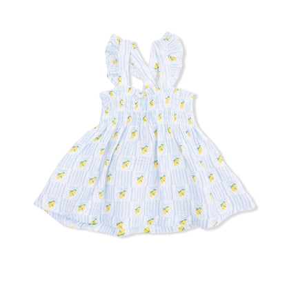 Lovely Lemons - Smocked Top with Bloomer & Sun Hat Set - Hello Baby Apparel