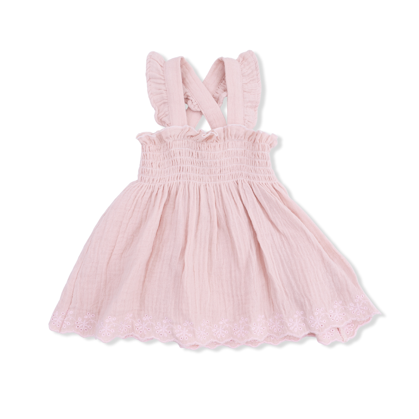 Solid Muslin Lotus - Smocked Top with Bloomer - Hello Baby Apparel