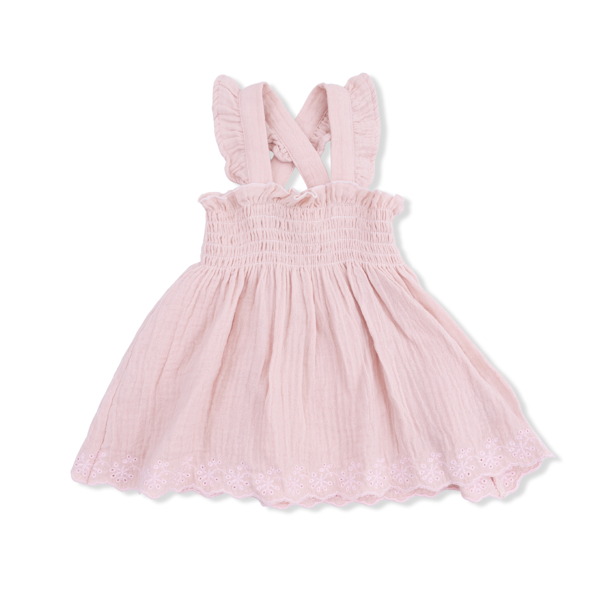 Solid Muslin Lotus - Smocked Top with Bloomer - Hello Baby Apparel