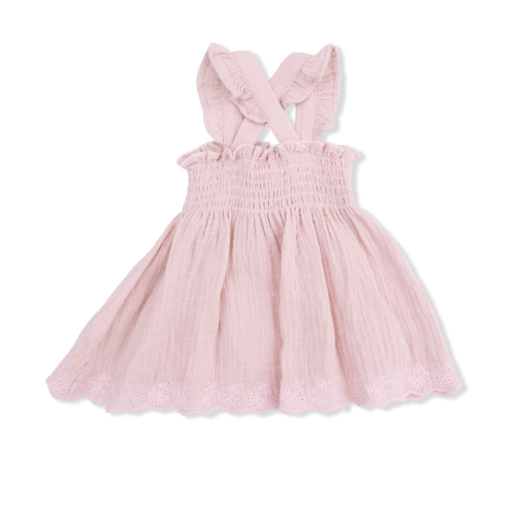 Solid Muslin Lotus - Smocked Top with Bloomer - Hello Baby Apparel
