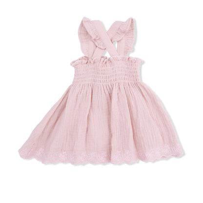 Solid Muslin Lotus - Smocked Top with Bloomer - Hello Baby Apparel