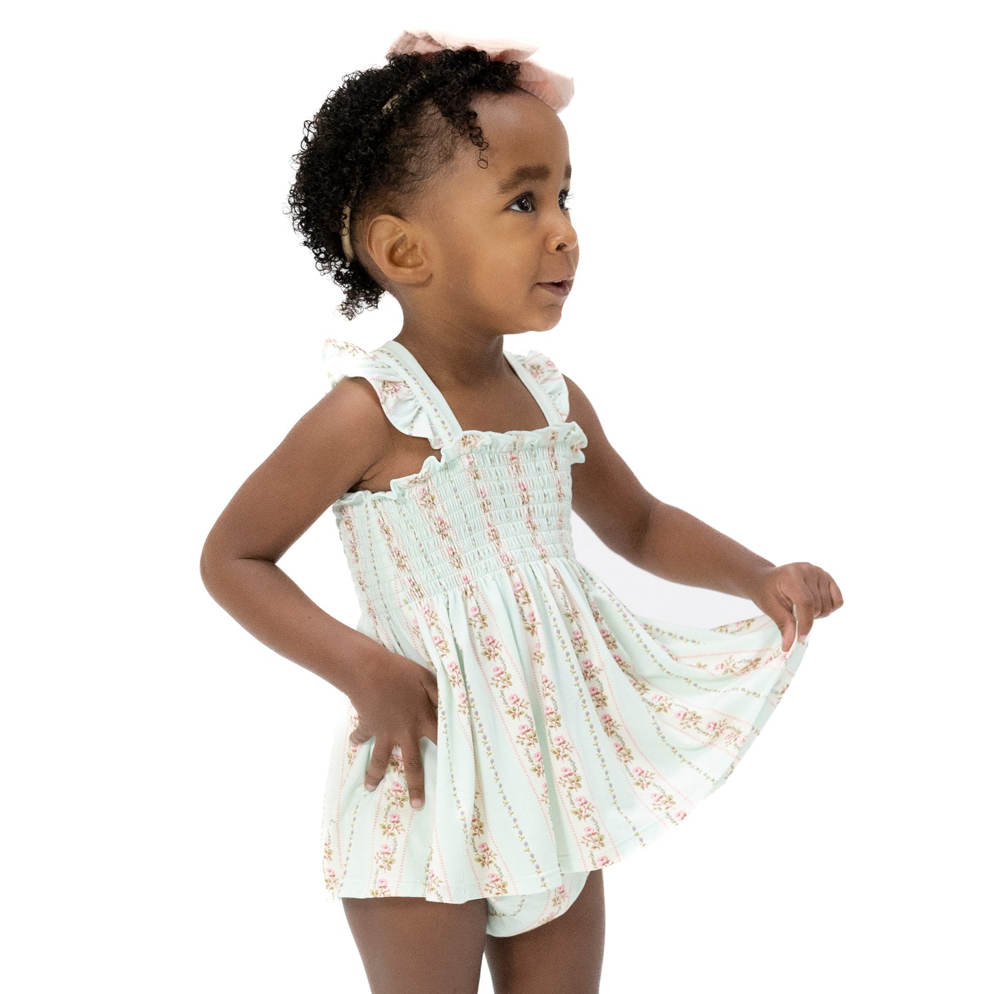 Antoinette Stripe - Smocked Top with Bloomer - Hello Baby Apparel