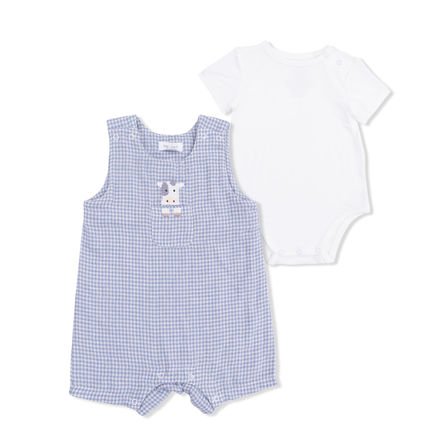 Cute Farm Animals Appliques - Jon Jon with Short Sleeve Bodysuit - Hello Baby Apparel
