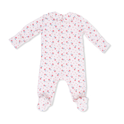 Joli Rosette - Smocked Peter Pan Snap Footie - Hello Baby Apparel