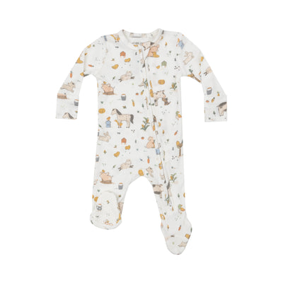 Angel Dear || Farm Babies 2 Way Zipper Footie