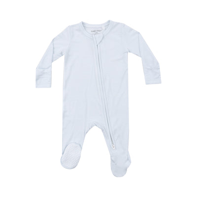 Angel Dear || Light Blue Stripe 2 Way Zipper Footie