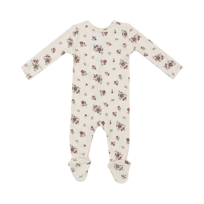 Angel Dear || Misty Rose Floral - 2 Way Zipper Footie