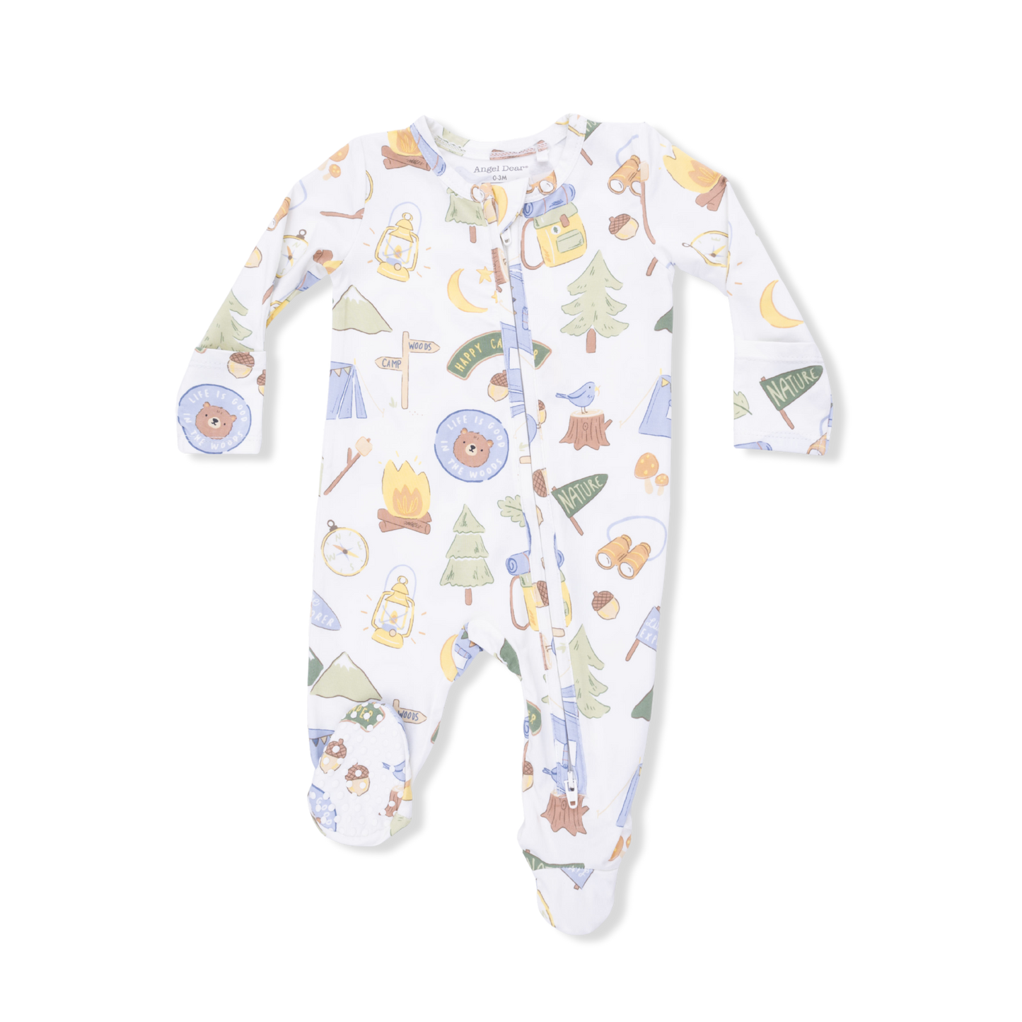 Camping Blue - 2 Way Zipper Footie - Hello Baby Apparel