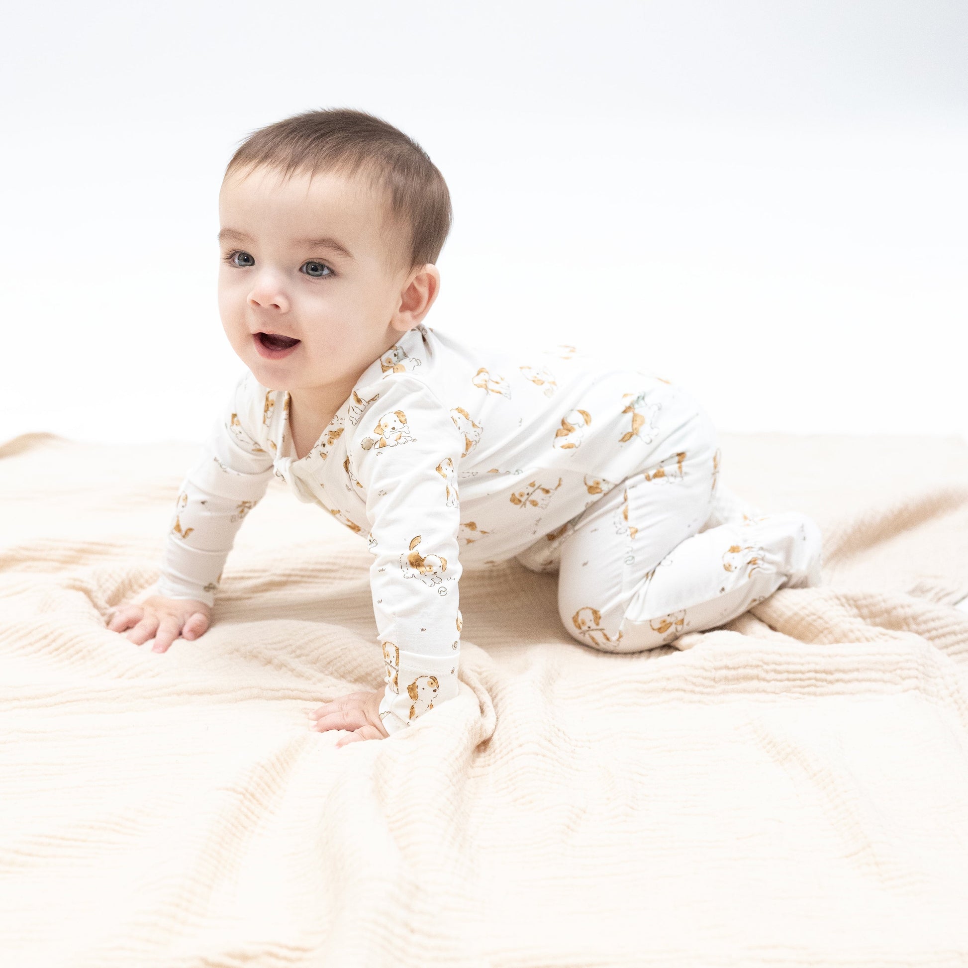 Explorer Puppy - 2 Way Zipper Footie - Hello Baby Apparel