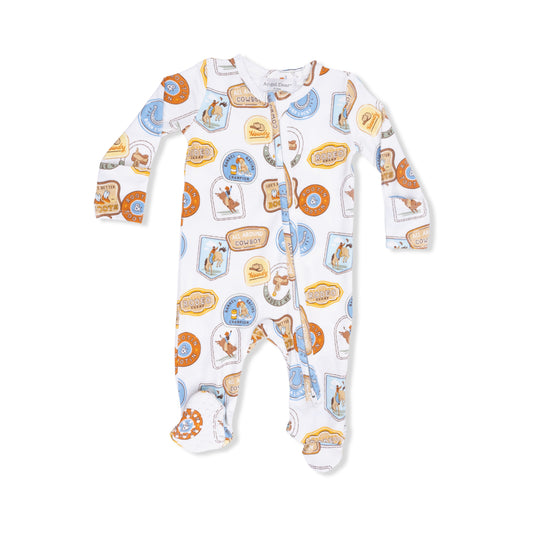 Rodeo Patches Uni - 2 Way Zipper Footie - Hello Baby Apparel