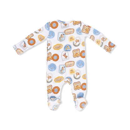 Rodeo Patches Uni - 2 Way Zipper Footie - Hello Baby Apparel
