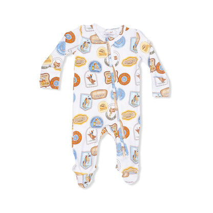 Rodeo Patches Uni - 2 Way Zipper Footie - Hello Baby Apparel