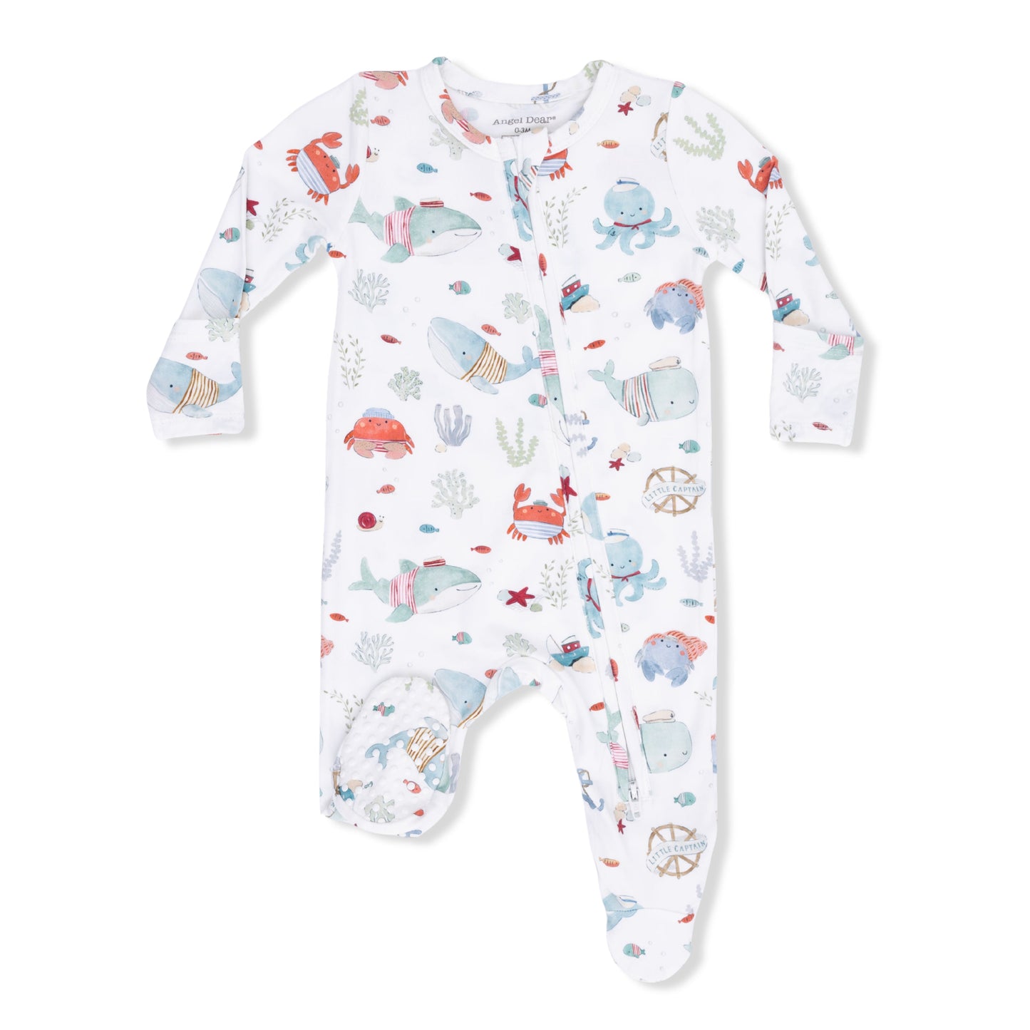 Sailor Sea Creatures - 2 Way Zipper Footie - Hello Baby Apparel