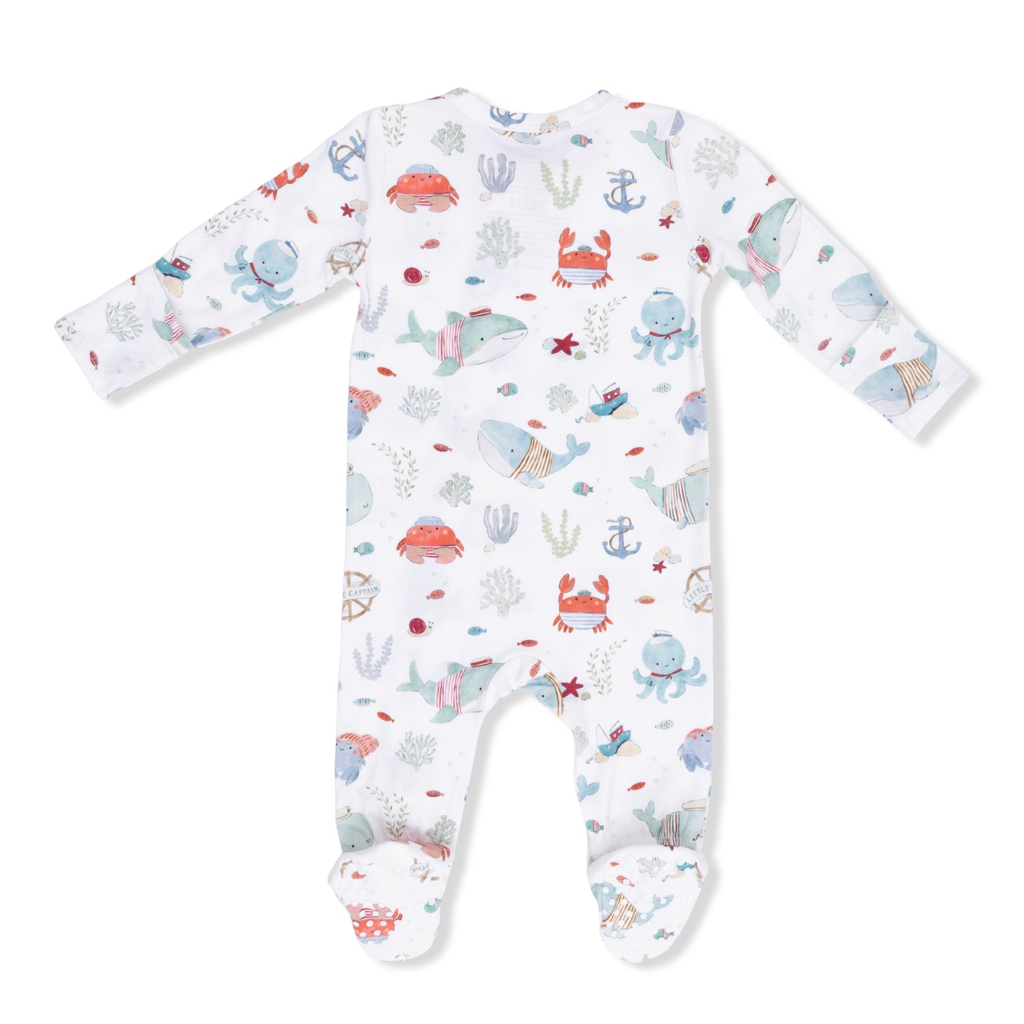 Sailor Sea Creatures - 2 Way Zipper Footie - Hello Baby Apparel