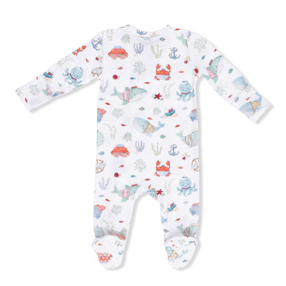 Sailor Sea Creatures - 2 Way Zipper Footie - Hello Baby Apparel