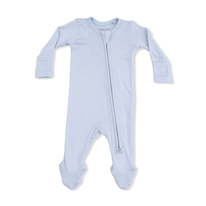 Solid Niagara Mist - 2 Way Zipper Footie - Hello Baby Apparel