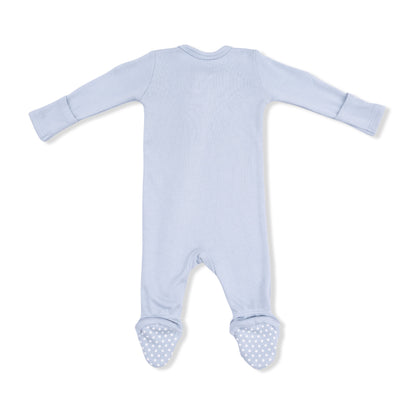 Solid Niagara Mist - 2 Way Zipper Footie - Hello Baby Apparel