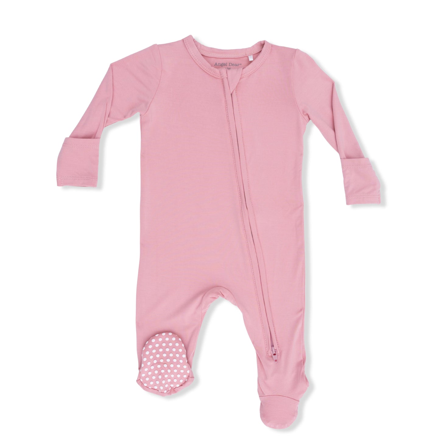 Solid Rose Elegance - 2 Way Zipper Footie - Hello Baby Apparel