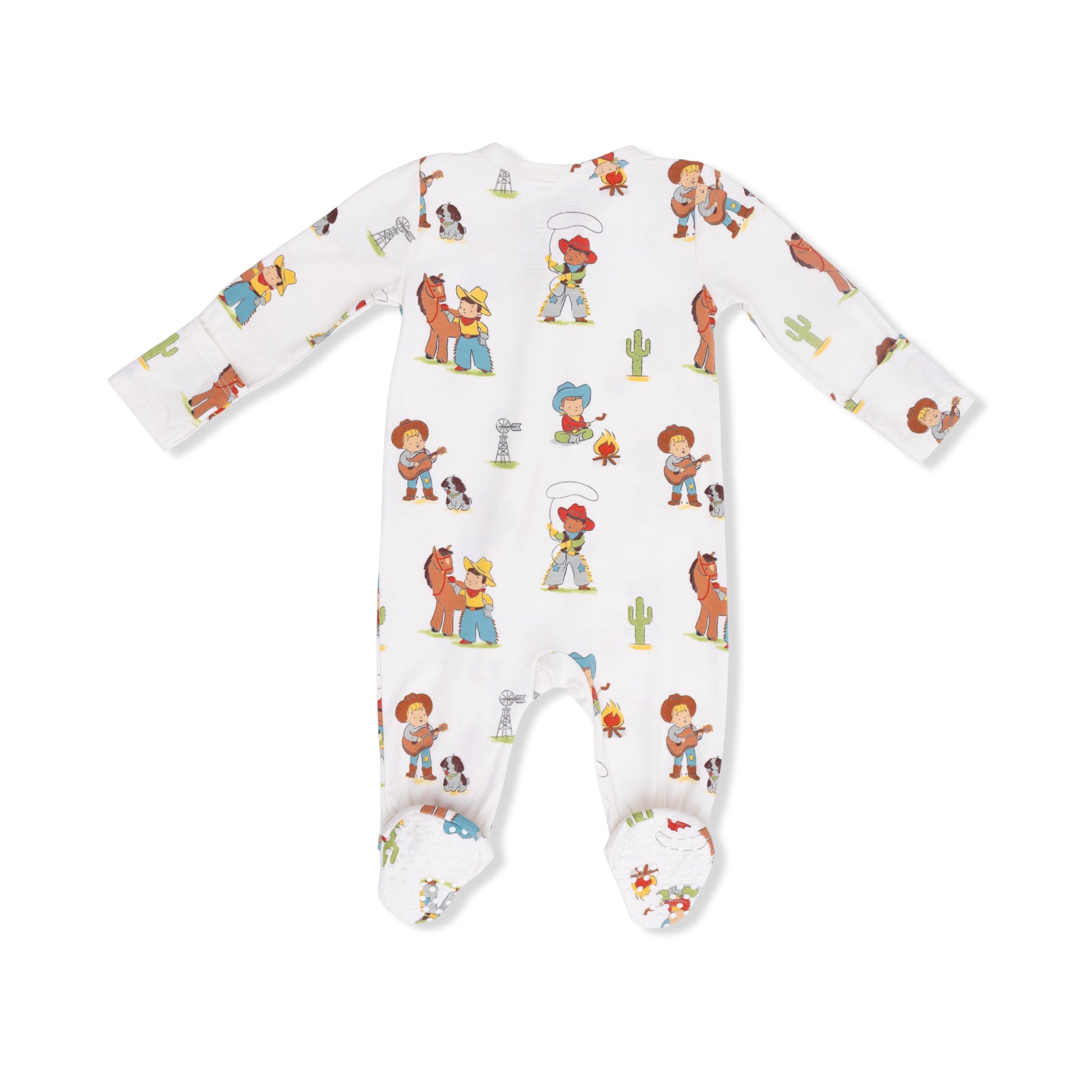 Vintage Cowboys - 2 Way Zipper Footie - Hello Baby Apparel